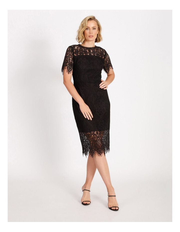 Wayne Cooper Lace Midi Dress Black