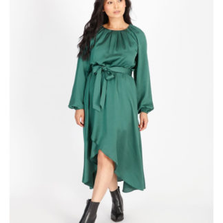 Tokito Petite Satin Wrap Midi Dress