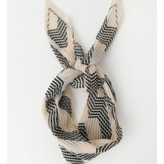 Basque Pleated Stripe Neckerchief Scarf